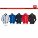 Felpa JUNIOR+ PAYPER bambino full zip con dettagli in contrasto garzata 300gr