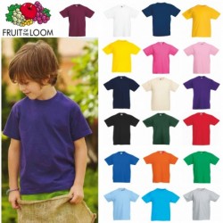 T-SHIRT BAMBINO FR610330 FRUIT VALUEWEIGHT KIDS 100% COTONE MANICA CORTA