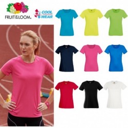 T-SHIRT FRUIT DONNA MANICA CORTA FR613920 PERFORMANCE LADY 100% POLIESTERE