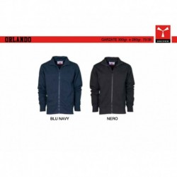 Felpa HOUSTON PAYPER ful zip manica a giro costina elasticizzata 280gr 70%cotone 30%poliestere