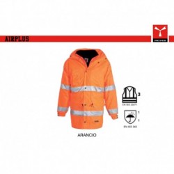 Giubbotto giacca AIRPLUS PAYPER alta visibilita' striplo uso taffeta' polistere spalmato pu 300d 170g