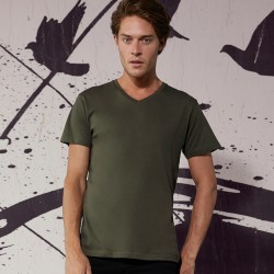 T-Shirt Uomo B&C BCTM044 Favourite V-neck Tee 100% BIO