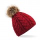 Cuffia BEECHFIELD B410 U cappello Unisex Fur Pom Pom Cable Beanie 100% acrilico