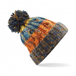 Cappello BEECHFIELD B486 D Unisex Corkscrew Pom Pom Beanie 100% acrilico