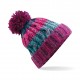 Cappello BEECHFIELD B486 D Unisex Corkscrew Pom Pom Beanie 100% acrilico