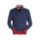 Felpa BROOKLYN PAYPER uomo SBS full zip doppio cursore con dettagli in contrasto garzata 300gr