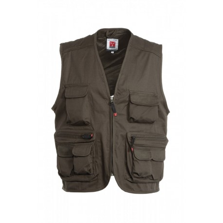 Gilet HUNTING PAYPER uomo leggero e multi-tasche twill cotone/poliestere 190gr
