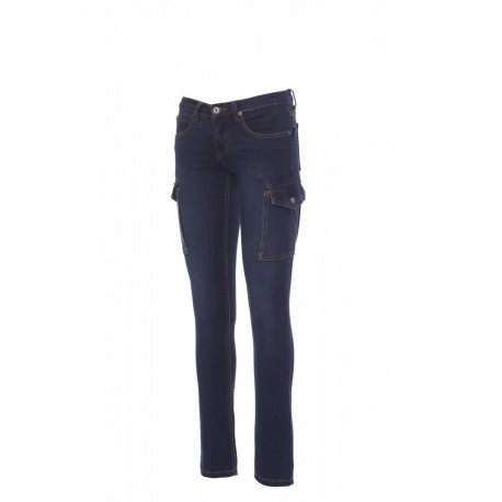 Pantalone denim HUMMER LADY PAYPER donna multi-tasche denim stretch 12oz/300d