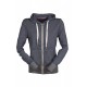 Felpa burn LADY PAYPER donna full zip con cappuccio garzata 250gr effetto burn out