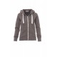 Felpa urban LADY PAYPER donna doppio cursore SBS full zip con cappuccio garzata 300gr con rayon