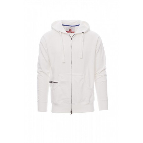 Felpa manica reglan HAWAII+ PAYPER uomo full zip con cappuccio french terry 260 gr 20% poliestere