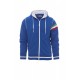 Felpa NEVADA PAYPER uomo tricolore giromanica full zip con cappuccio e dettaglio bandiere dry-tech garzata 240gr