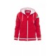 Felpa kansas PAYPER donna tricolore giromanica full zip con cappuccio e dettaglio bandiere dry-tech garzata 240gr