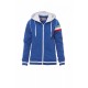 Felpa kansas PAYPER donna tricolore giromanica full zip con cappuccio e dettaglio bandiere dry-tech garzata 240gr