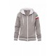 Felpa kansas PAYPER donna tricolore giromanica full zip con cappuccio e dettaglio bandiere dry-tech garzata 240gr