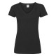 T-SHIRT VALUEWEIGHT DONNA SCOLLO A V FRUIT OF THE LOOM TUTTI I COLORI MAGLIA FR613980 LADY FIT SAGOMATA 100% COTONE