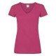 T-SHIRT VALUEWEIGHT DONNA SCOLLO A V FRUIT OF THE LOOM TUTTI I COLORI MAGLIA FR613980 LADY FIT SAGOMATA 100% COTONE