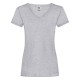 T-SHIRT VALUEWEIGHT DONNA SCOLLO A V FRUIT OF THE LOOM TUTTI I COLORI MAGLIA FR613980 LADY FIT SAGOMATA 100% COTONE