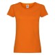 T-SHIRT FRUIT DONNA LADY FIT SAGOMATA ORIGINAL T FR614200 MANICA CORTA 100%COTONE 