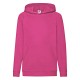 FELPA FRUIT BAMBINO LEGGERA FR620090 CON CAPPUCCIO KIDS 80%C 20%P