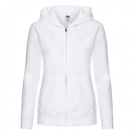 FR621180 FELPA DONNA CON CAPPUCCIO ZIP E TASCHE WOMAN Tuta Cotone Felpata