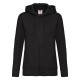 FR621180 FELPA DONNA CON CAPPUCCIO ZIP E TASCHE WOMAN Tuta Cotone Felpata