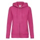 FR621180 FELPA DONNA CON CAPPUCCIO ZIP E TASCHE WOMAN Tuta Cotone Felpata