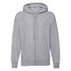 FR621440 FELPA UOMO LEGGERA ZIP E CAPPUCCIO TASCHE A MARSUPIO TUTA COTONE
