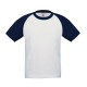 T-Shirt Bambino B&C BCTK350 BASEBALL KIDS 100% COTONE 185 g/m2