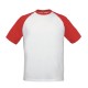 T-Shirt B&C Uomo BCTU020 Unisex BC BASE-BALL 100% COTONE.185G.M/C.