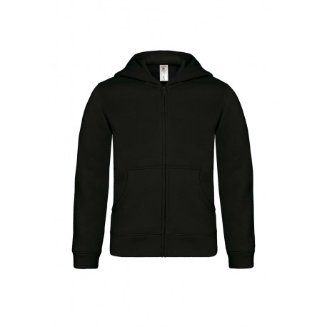 Felpa B&C Bambino BCWK682 con CAPPELLO e ZIP KID 80%C 20%P 280 g/m2