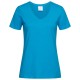 T-SHIRT DONNA STEDMAN ST2700 SCOLLO A V MANICA CORTA COTONE