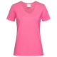 T-SHIRT DONNA STEDMAN ST2700 SCOLLO A V MANICA CORTA COTONE