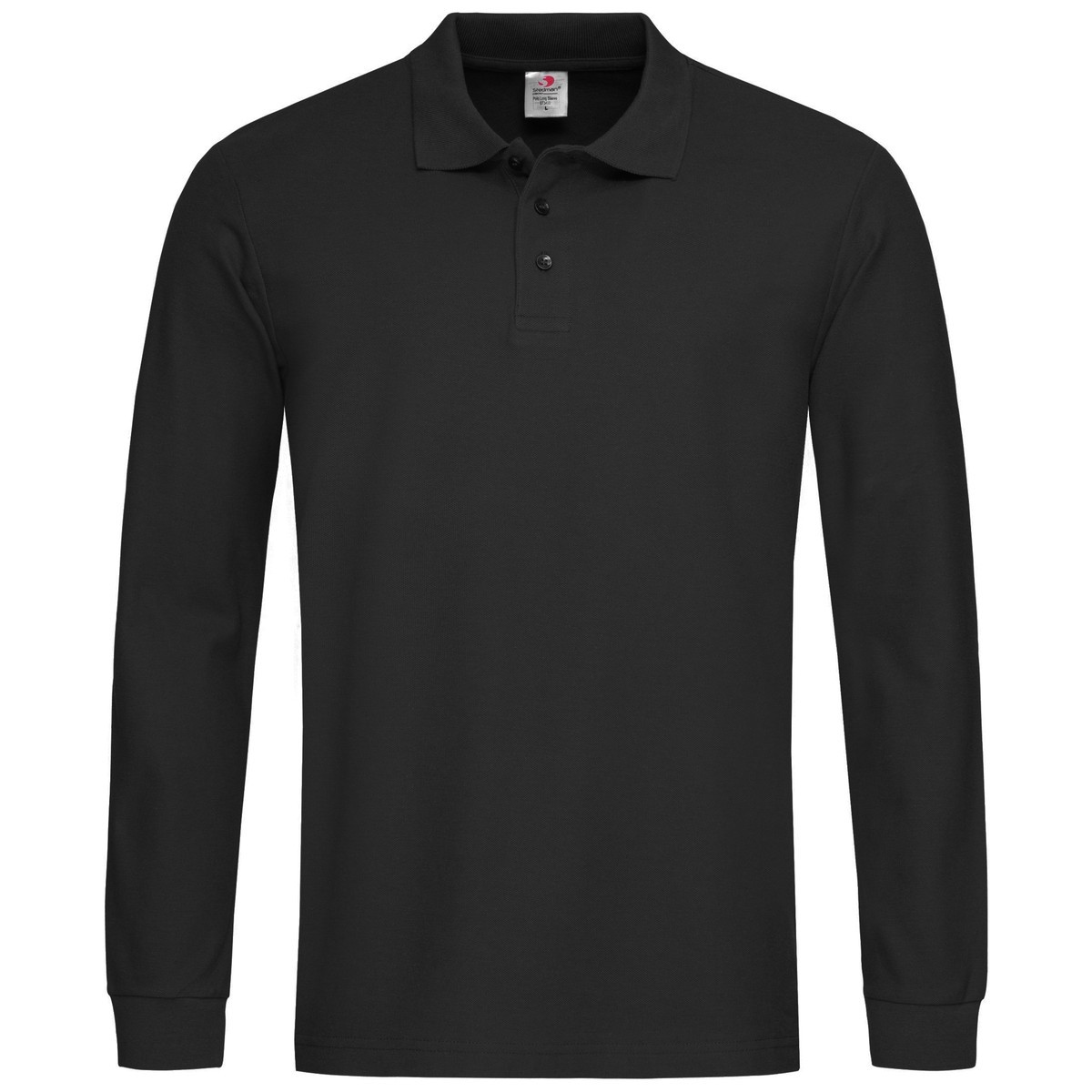 POLO STEDMAN UOMO MANICA LUNGA ST3400 COTONE PIQUET CON 3 BOTTONI