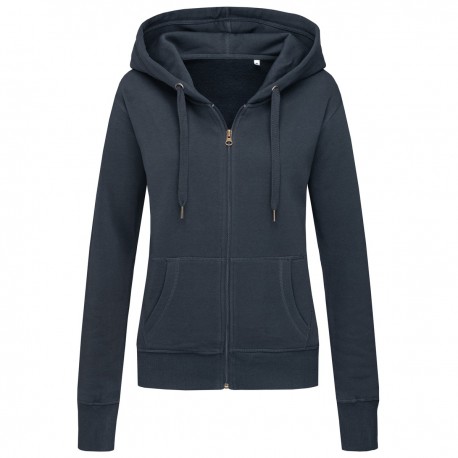 FELPA STEDMAN DONNA CON CAPPUCCIO E ZIP E TASCA A MARSUPIO ST5710 FELPATA INTERNAMENTE 