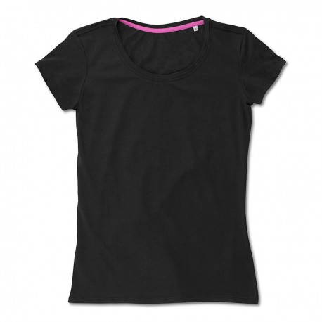 T-SHIRT STEDMAN ST9120 DONNA COTONE MANICA CORTA AMPIO SCOLLO