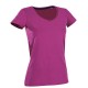 T-SHIRT STEDMAN ST9710 ELASTICIZZATA COTONE SCOLLO A V DONNA MANICA CORTA MODA