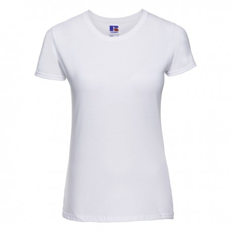 T-SHIRT RUSSELL LADY MANICA CORTA ADERENTE GIROCOLLO DONNA 100%COTONE 145GR JE155F