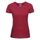 T-SHIRT RUSSELL LADY MANICA CORTA ADERENTE GIROCOLLO DONNA 100%COTONE 145GR JE155F
