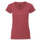 T-SHIRT RUSSELL LADY MANICA CORTA HD T DONNA MISTO COTONE JE166F SCOLLO A V