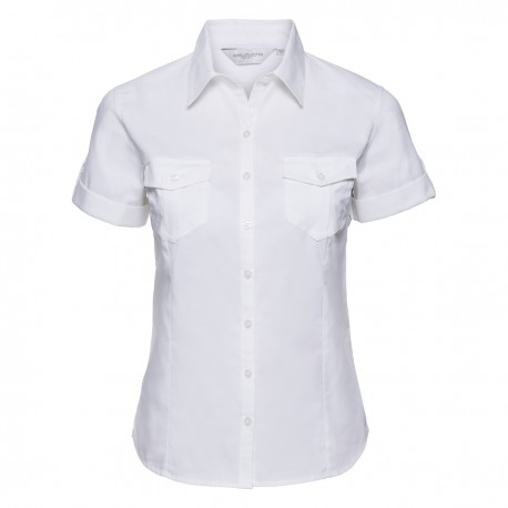 CAMICIA RUSSELL DONNA MANICA CORTA CON RISVOLTO 100%CTWIL JE919F