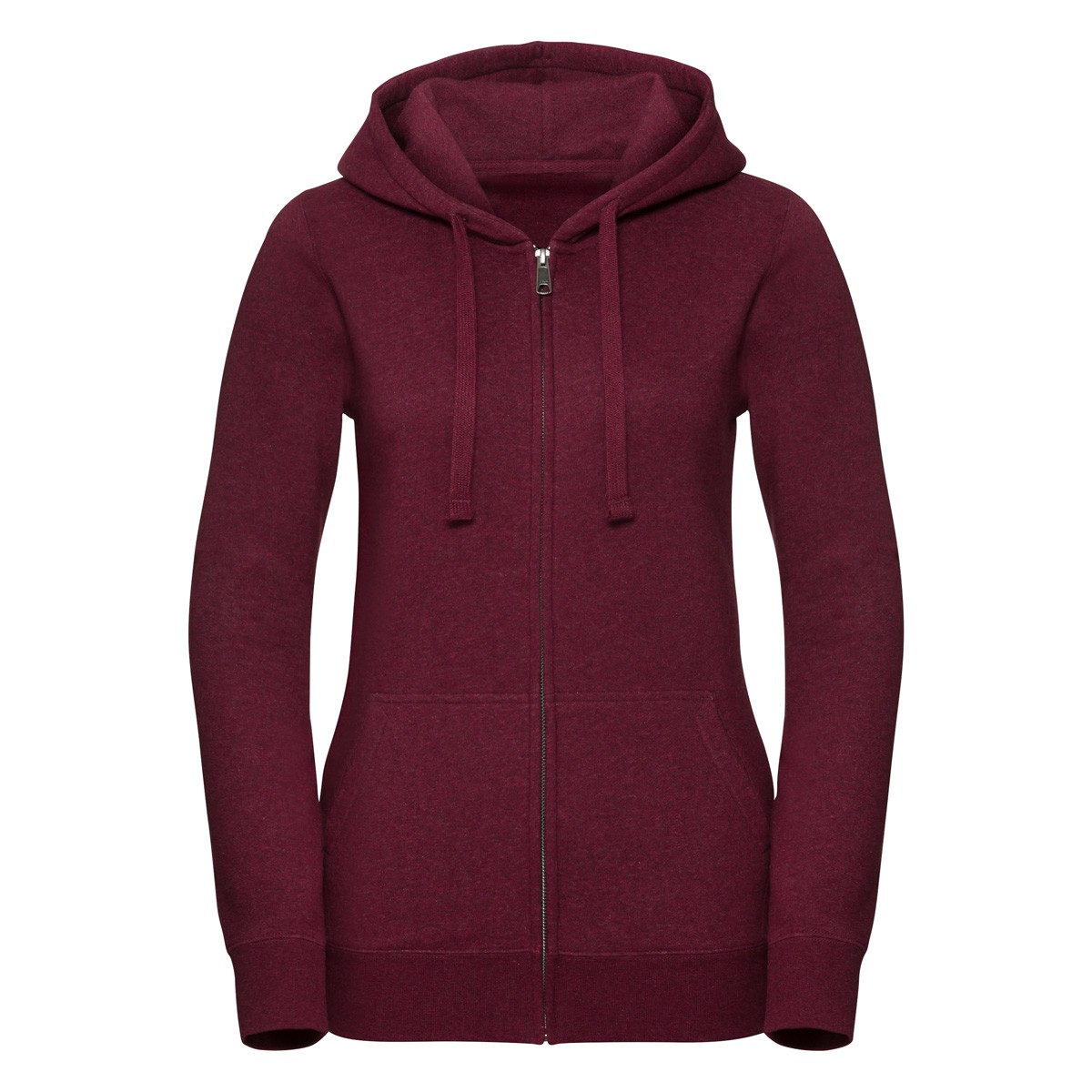 Felpa donna JE263F RUSSELL con zip e cappuccio e tasca marsupio 280g m2