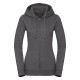 Felpa donna JE263F RUSSELL con zip e cappuccio e tasca marsupio 280g/m2