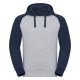 Felpa uomo JE264M RUSSELL manica contrasto con cappuccio 280g/m2