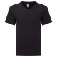 T-Shirt FRUIT OF THE LOOM FR614420 Uomo ICONIC 150 V-NECK T 100%COT Manica corta,Setin