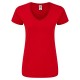 T-Shirt FRUIT OF THE LOOM FR614440 Donna LADIES 150 V-NECK T 100% COT Manica corta,Setin