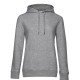 Felpa B&C BCWW02Q Donna QUEEN HOODED 80%C 20%P Manica lunga,Setin