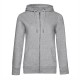 Felpa B&C BCWW03Q Donna QUEEN ZIPPED HOOD 80%C 20%P Manica lunga,Setin