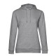 Felpa B&C BCWW04W Donna HOODIE W 80%C 20%P Manica lunga,Setin