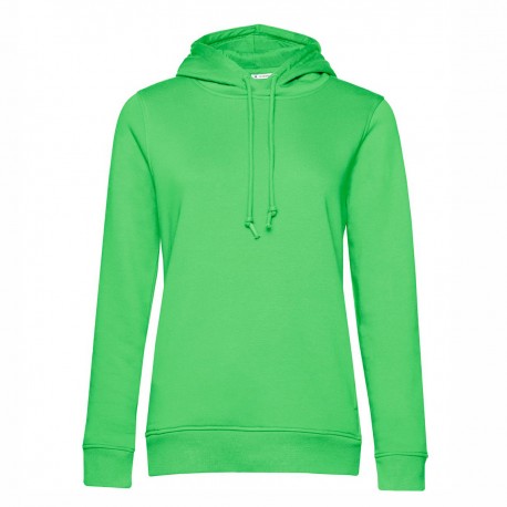 Felpa B&C BCWW34B Donna ORGANIC HOODED W 80%C 20%P Manica lunga,Setin